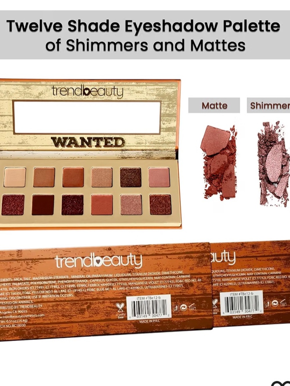 Wanted: 12 Color Eyeshadow Palette By Trend Beauty - Picture 5 of 8